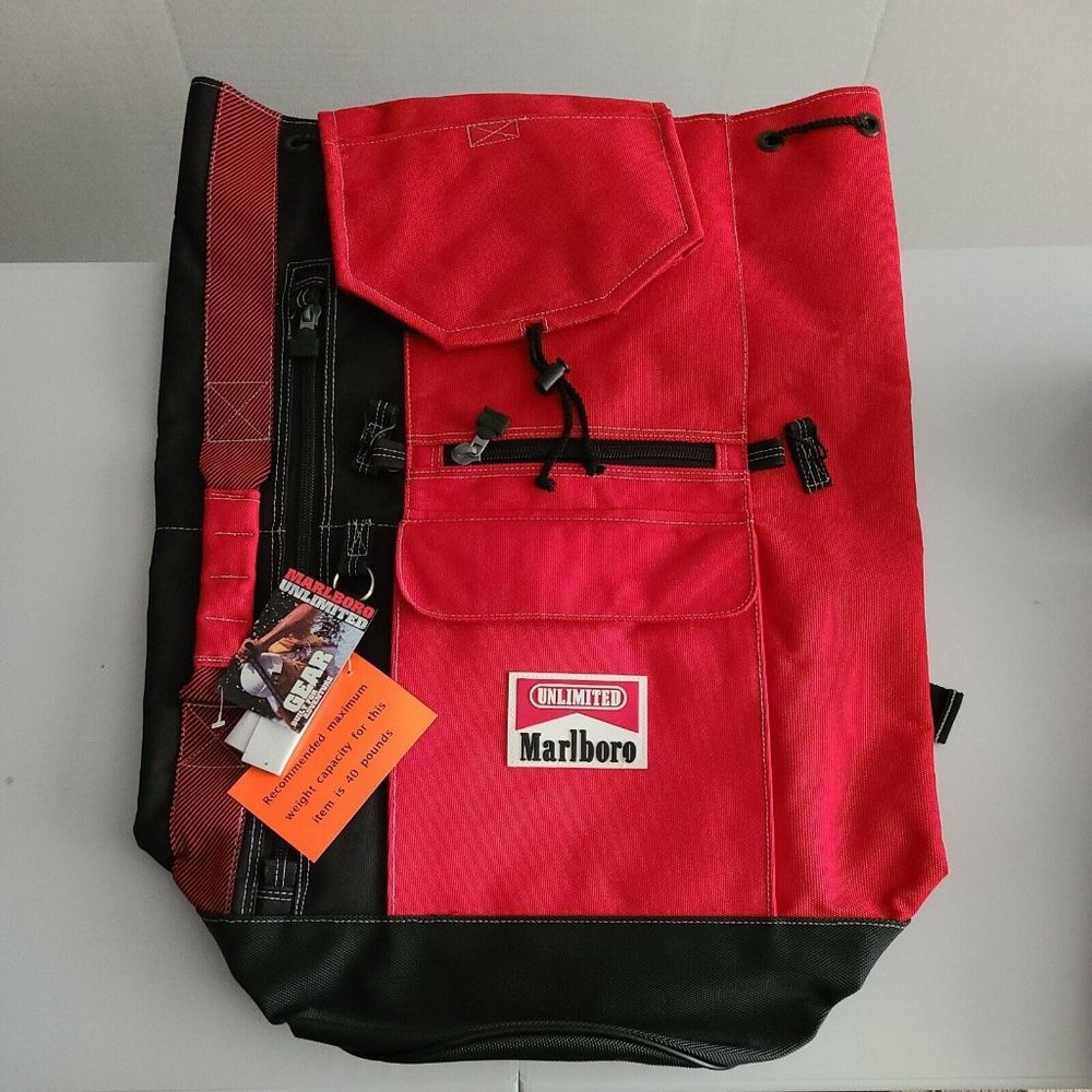 Vintage Marlboro Unlimited Gear Bag Red New